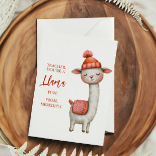 Festividades Cute Llama Dia dos Namorados Cartão de Agradecimen