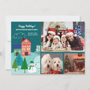 Festividades Da Nossa Casa Ao Seu Cartão De Férias De 3 Fotogra