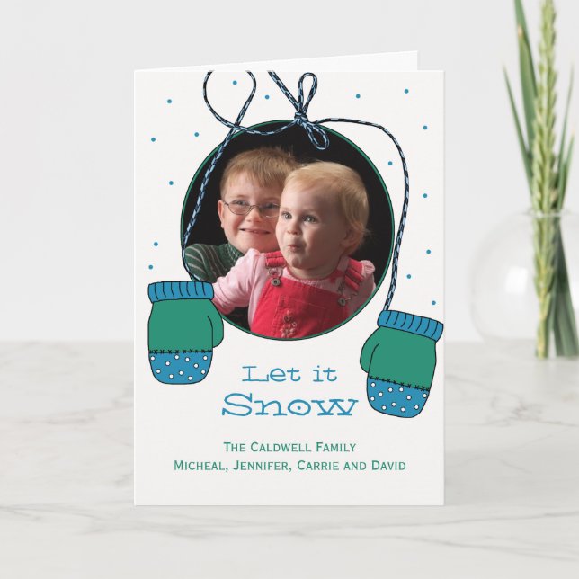 Festividades Deixar Neve Feriado Cartão de Saudação (Frente)