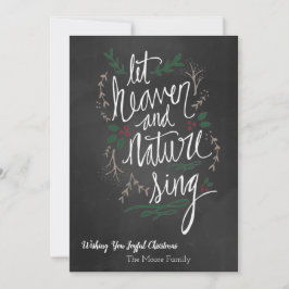 Festividades Deixe o Céu e a Natureza cantar o cartão de Natal