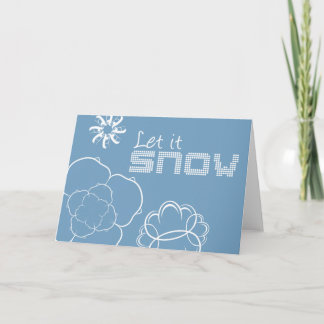Festividades Deixe-o nevar no cartão de saudação