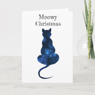 Festividades Dentro de cartão de Natal meowy