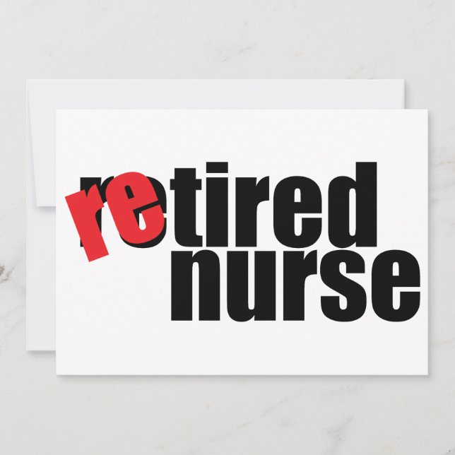 Festividades dentro simples do cartão de aposentação de enferme (Frente)