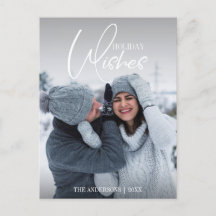 Desejos de Natal Fotografia de Natal Cartão Postal