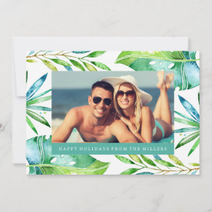 Festividades Desejos tropicais Cartão com fotos de férias
