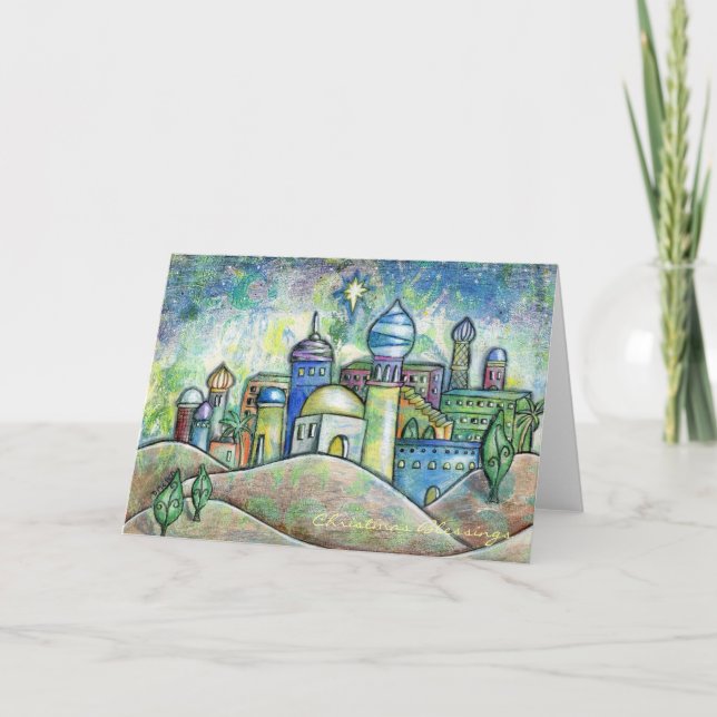 Festividades Desenho do Cartão de Natal de Belém (Frente)