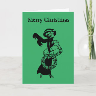 Festividades Design de vintage original do cartão de Natal