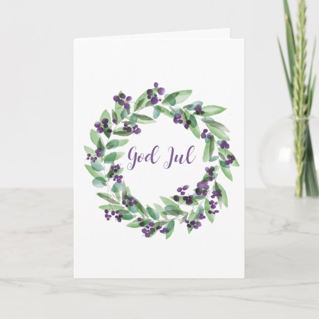 Festividades Deus Jul, Cartão de Férias de Natal Sueco (Frente)