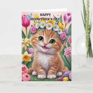 Festividades Dia de as mães de Cartão de Dia de as mães Cat