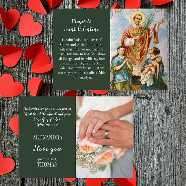 Festividades Dia de os namorados de Esposa Cristã Cartão de Amo (Religious Christian Catholic Wife Husband Wedding Married Couple Valentine's Day Love Card for her)