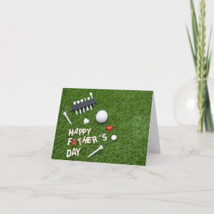 Festividades Dia de os pais Feliz de Golfe para Cartão de Golfe