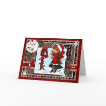 Digi Doodles selados com um cartão de Natal Beijo