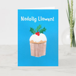 Festividades Diversão do Cupcake de cartão de natal em galês, H