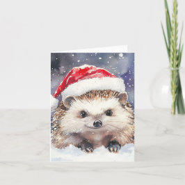 Festividades Doce Cartão de Natal do Ouriço Dobrado