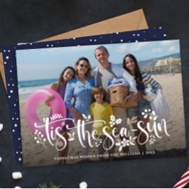 Festividades É a Temporada | Cartão de Foto de Férias Náuticas