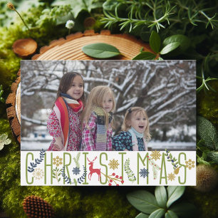 Festividades É Cartão com fotos de Natal