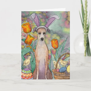 Festividades É o cão magro da páscoa! Cartão de páscoa
