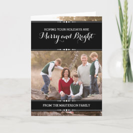 Festividades Ebony Simplesmente Cartão com fotos De Feriado Chi