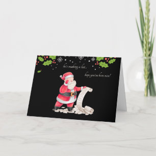 Festividades Ele Está Fazendo Uma Lista Foto Cartão de Férias H