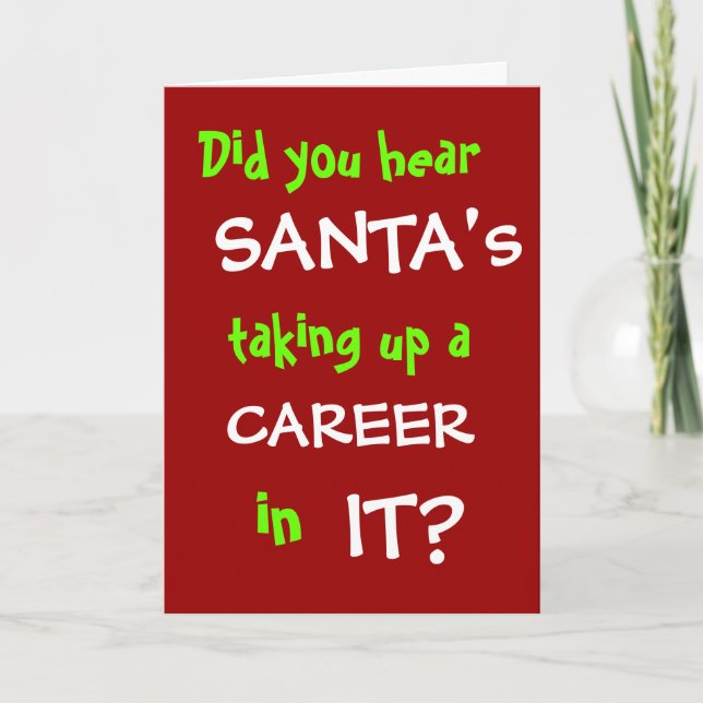 Festividades ELE piada de computação engraçada do cartão de (Frente)