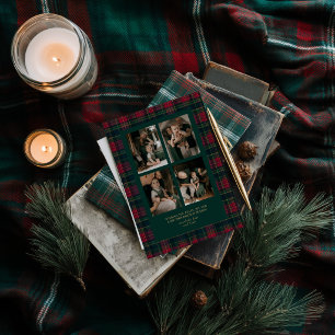 Festividades Elegante cartão de Natal com foto da família em xa