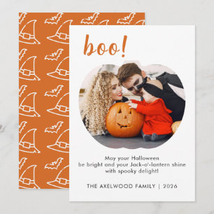 Festividades Elegante e moderno cartão de foto de Halloween em