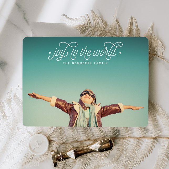 Festividades Elegante Joy | Cartão com fotos de férias (Criador carregado)