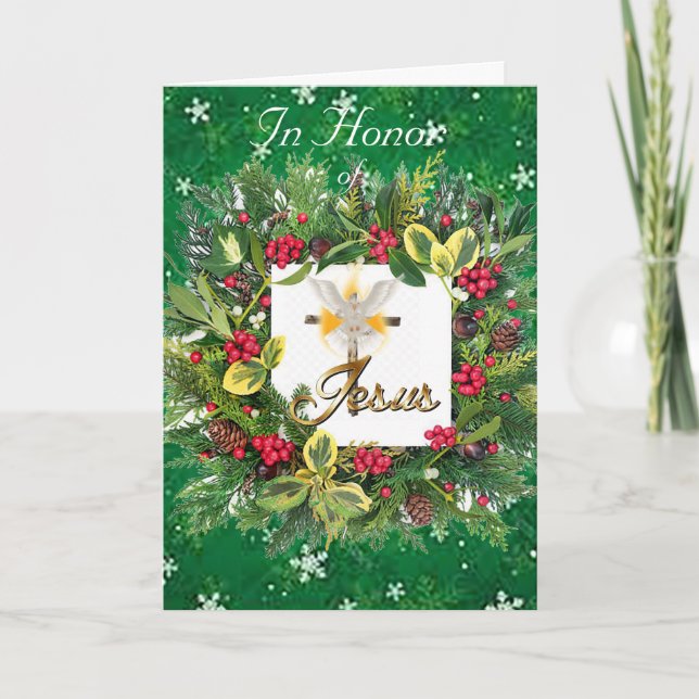 Festividades Em homenagem a Jesus Feriado Cartão de Natal (Frente)