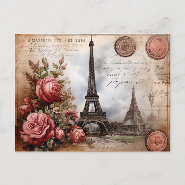 Festividades Embrace a Elegância: Cartão postal de Paris (Frente)