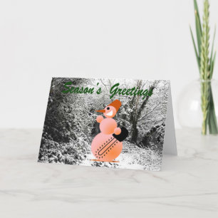 Festividades EMO Snowman A Receber Um Cartão De Saudação De 