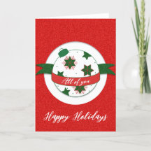 Enfeite de Feliz Natal para Todos Cartão de Boas F