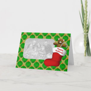 Festividades Enfeites de natal estocando Cartão com fotos de fe
