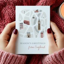 England British Seasons saúda cartão de Natal