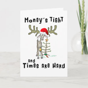 Festividades Engraçado cartão de Natal do Money's Tight