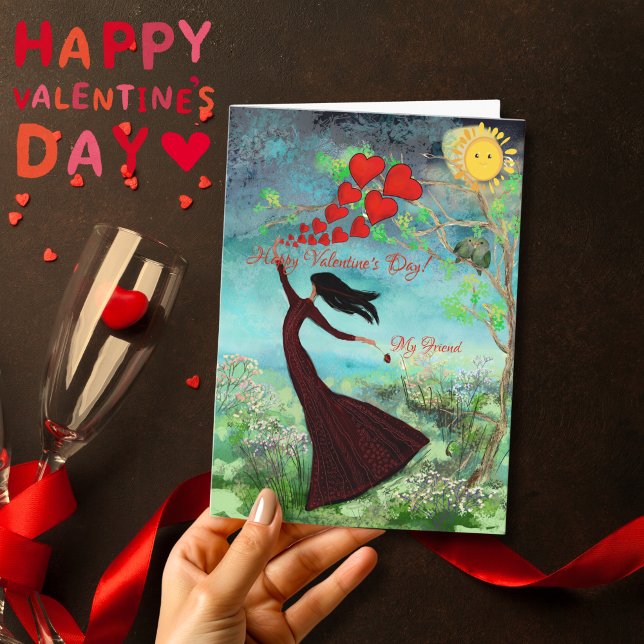 Festividades Enviando cartão de corações no Dia dos Namorados (Sending Valentine's hearts Card)