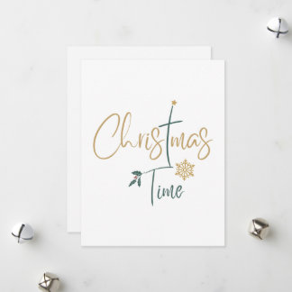 Festividades Época de Natal belo design - Cartão Personalizado