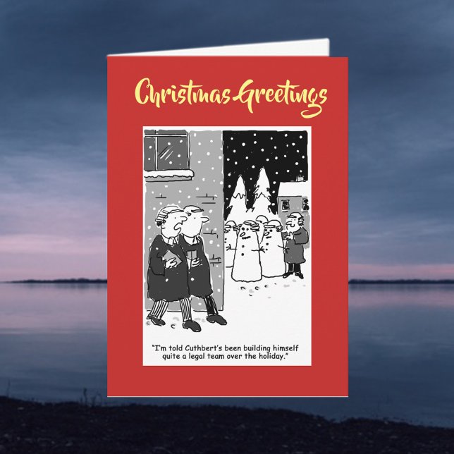 Festividades Equipe Jurídica de Bonecos de Neve com Cartão de N (Criador carregado)