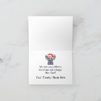 Festividades Este Cartão de Natal De Elefante