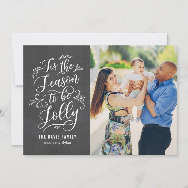 Festividades Este É O Cartão com fotos De Férias Da Época (Frente)