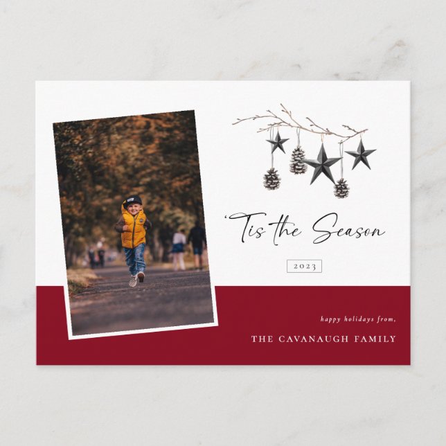 Festividades "Este é o cartão postal de férias de cozy Nature (Frente)