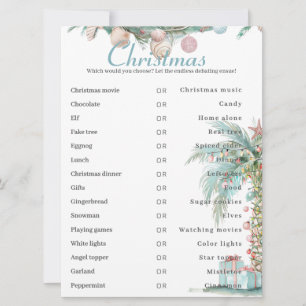 Festividades Este ou Aquele Cartão de Natal Costeiro
