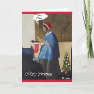 Festividades Estilo de Vermeer do cartão de Natal do