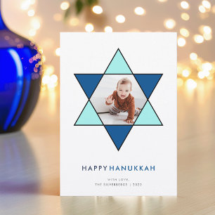 Festividades Estrela Mosaica Cartão com fotos de Hanukkah