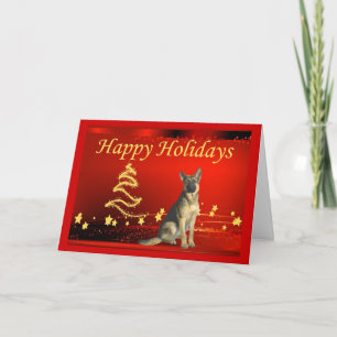 Festividades Estrelas de Cartão de Natal de german shepherd1