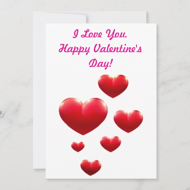 Festividades Eu Amo Seu Cartão De Dia de os namorados (Frente)