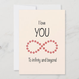 Festividades Eu amo você até o infinito e além cartão de valent