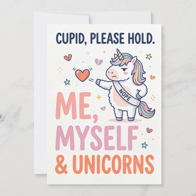 Festividades Eu, Eu Mesmo e Unicórnios Cartão de Cumprimentos D (Frente)