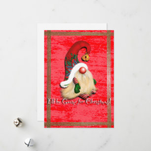 Festividades Eu Serei Gnome para o Cartão de Natal