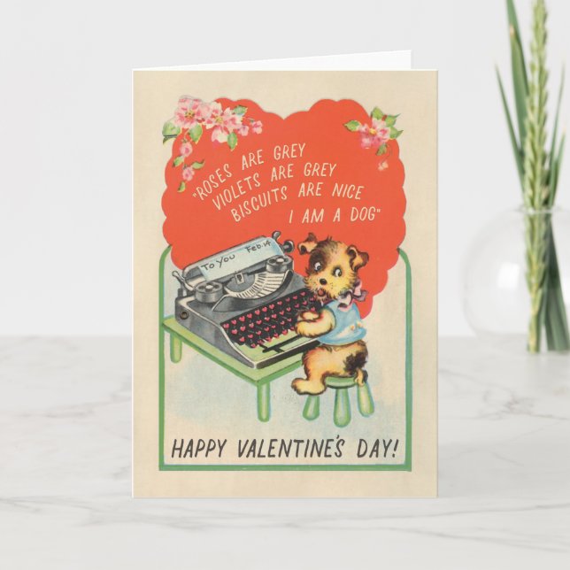 Festividades Eu sou um CÃO - cartão engraçado de Namorados de c (Frente)