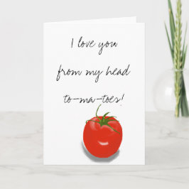 Festividades Eu Te Amo Do Meu Cartão De Tomates De Cabeça